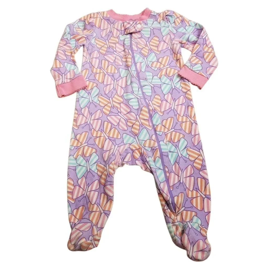 Kidgets butterfly footed pajamas 3-6 mo